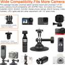 Flexible Adhesive Mount Kit Helmet Camera Mount for Insta360 X5 X4 X3 GO One X RS Gopro Hero 13/12/11/10 Max DJI Action 5 Pro 4 Camera Accessories for Flat and Curved Surfaces