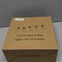 Brightever LED Outdoor String Lights 100FT Patio Lights with 52 Shatterproof ST38 Vintage Edison Bulbs, Outside Hanging Light Waterproof for Porch, Deck, Garden, Backyard, Balcony, 2700K Dimmable (100FT-Warm White, Black Wire)