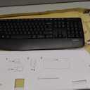 Logitech MK345 Wireless Keyboard and Mouse Combo with Palm Rest, 2.4 GHz USB Receiver, Compatible with PC, Laptop, Black