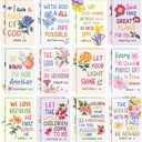 Pack Of 2 24Pcs Bible Verse Notepads,Mini Religious Pocket Notebooks Motivational Christian Small Inspirational Notepads Journals Gift Bulk Prizes for Kids Teacher School Home Travel Supplies (Bible flower)