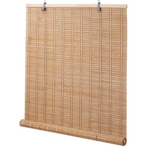 Bamboo Blinds for Interior Windows, Easy to Install Bamboo Shades for Indoor Windows, Custom Roller Shades for Indoor Window and Outdoor Patio, 23" W x 48" H (Bamboo Carbonized Broad)