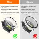 2 x Misxi 2-Pack Hard PC Case with Screen Protector for Samsung Galaxy Watch 5 Galaxy Watch 4 44mm, Ultra-Thin Scratch Resistant Cover with Tempered Glass, 1 Black + 1 Transparent