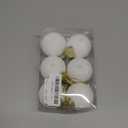 Emopeak 2.36 Inch Matte Christmas Balls for Christmas Tree, Water-Based Art Paint Xmas Balls Ornaments with Matte Frosted Texture, Shatterproof Yule Decor for Indoor Chrimbo Party White