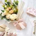 AIMUDI 5 Colors Dusty Rose Bows 4.5" Satin Bows with Twist Ties Pink Bow for Gift Wrapping Crafts Treat Bags Baskets Cake Pop Premade Bow for Wedding Baby Shower Birthday Party Decoration, 50 PCs
