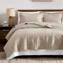WDCOZY 100% Cotton Quilt Set, Pre-Washed, King, Beige, 3 Pieces
Ultra Soft Pre-Washed Breathable Coverlet, All Season Lightweight Bedspread Set with 2 Shams for Farmhouse Decor