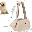 Ownpets Pet Sling Carrier, Fits 15 to 25lbs Extra-Large Dog/Cat Sling Carrier Reversible and Hands-Free Dog Bag with Adjustable Strap and Pocket Shoulder Pad, Beige