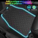 Car Floor Mats with Led Strip Light, Premium Universal Fit Black Automotive Carpet, Interior Car Lights Floor Mats,App Control Faux Leather Anti-Slip Waterproof Neon Car Decor Accessories for SUV Etc.