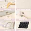 3Pcs Garment Duffle Bags for Travel Convertible Carry on Garment Bag for Women Men Travel Duffle Bag Includes Shoe Pouch & Hanging Suit Bag for Clothes/Dresses, Beige