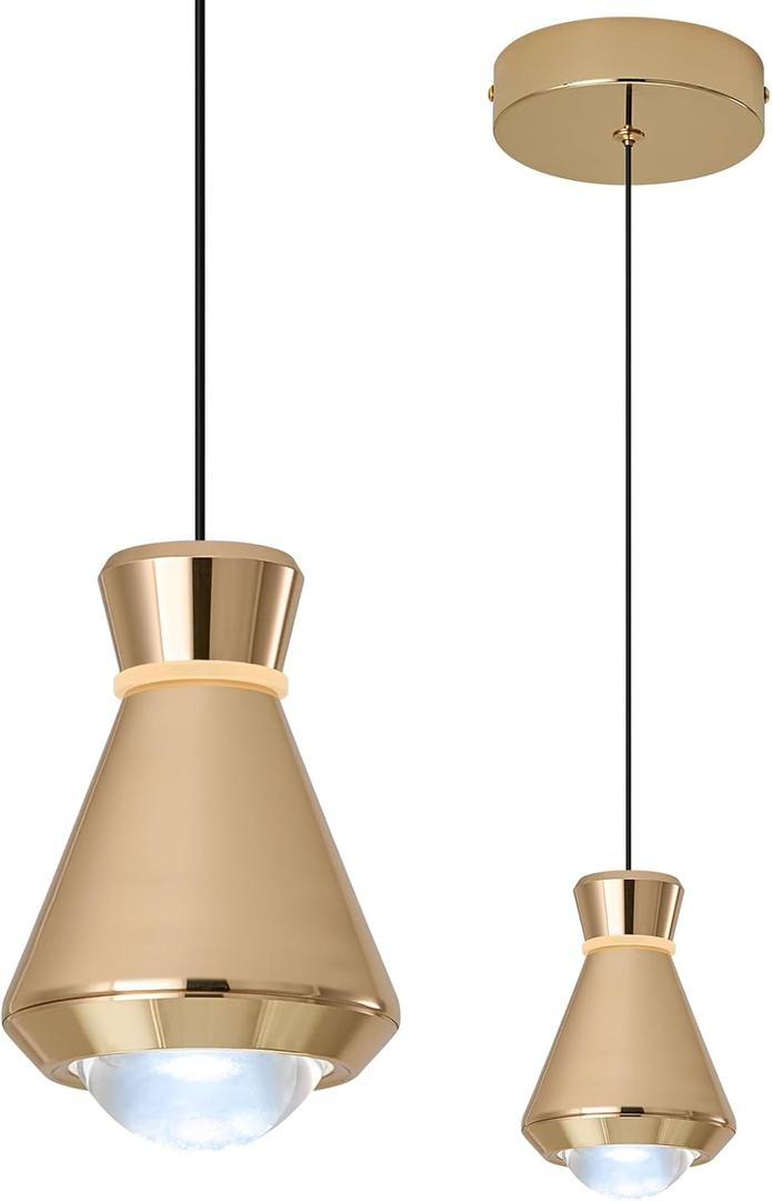 Mini Gold Pendant Lights Kitchen Island 1 Pack Dimmable Modern LED Pendant Light Small Pendant Lights for Bedroom Kitchen Pendant Lighting Over Sink Mini Gold Pendant Lights Kitchen Island 1 Pack Dimmable Modern LED Pendant Light Small Pendant Lights for Bedroom Kitchen Pendant Lighting Over Sink