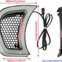 HDBUBALUS Motorcycle Headlight Vent Accent Turn Signal LED Indicator Side Lights For Harley Road Glide FLTRX 2015-2023 (Clear Lens)