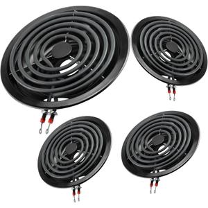 Burner Drip Pan Bowls 5304430149(6")5304430150(8") and Electric Stove Burners MP15YA(6") MP21YA(8") Kit Compatible for Frigi-daire Ken-more Cro-sley Tap-pan Stove