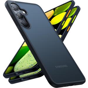 TORRAS Shockproof for Samsung Galaxy S24 Case 6.2", 12FT Military Grade Drop Tested, Translucent Matte Hard Back & Soft Edge Thin Slim Protective Galaxy S24 Case 5G Guardian Series, Black