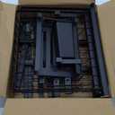 Dish Drying Rack Over The Sink - Large Capacity Stainless Steel Dish Drainer, Multifunctional Kitchen Organizer, Black, 11" D x 30"~33.9''W x 21.5" H