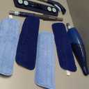 Microfiber Hardwood Floor Mop - Wet Dry Spray Mop with 4 Washable Pads for Tile Wood Laminate Vinyl Marble Home Kitchen - 500+ ML Refillable Bottle Dark Blue