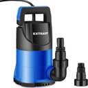 Sump Pump 1HP Clean/Dirty Submersible Water Pump, Electric Thermoplastic Portable Utility Pump 3900 GPH low suction for Swimming Pool Garden Pond Basement Window Wells with 16.4ft Power Cord