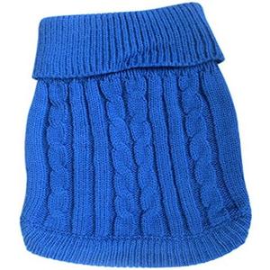 Tangpan Turtleneck Classic Straw-Rope Pro Pet Dog Sweater Apparel (Dark Blue,S) (Small (Pack of 1))