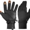 Sukeen Winter Warm Gloves Men Women, Touchscreen Anti-Slip Winter Gloves for Men Cycling Running Hiking Driving Biking (Medium, Black)