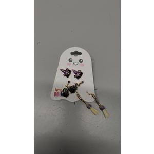3 Pair Witch Hat/ Cauldron/ Broom Earrings