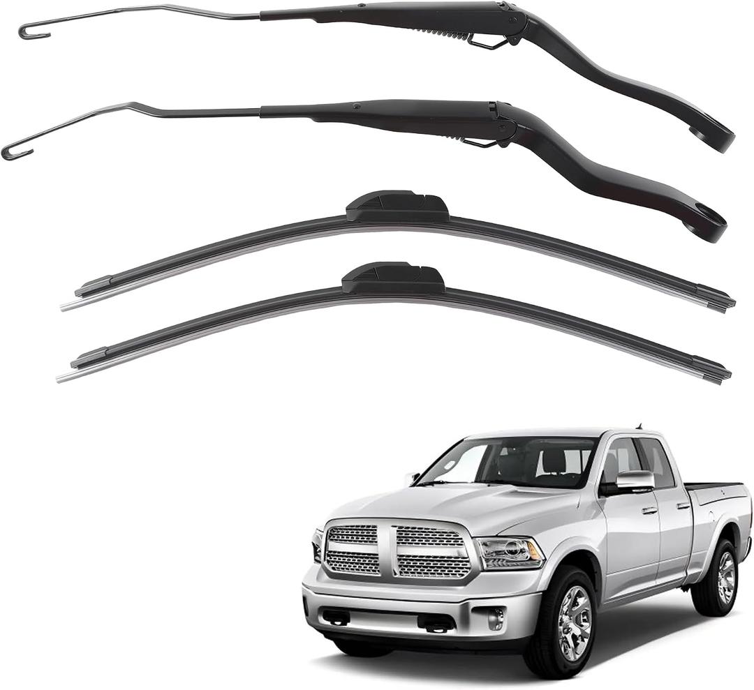 Front Windshield Wiper Arm With Blade Compatible with Ram
2011-2015 Ram 1500/2500/3500 2012-2015 Ram 4500/5500 42765 42764 55277449AA