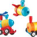 Learning Resources 1-2-3 Build It! Rocket-Train-Helicopter - 17 Pieces, Ages 2+, Creative Thinking, Toddler Building, STEM, Early Engineering Toys