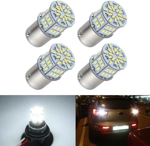 iFunyLED 4PCS 1156 LED Bulb Back Up Reverse Light 12V Super Bright 1141 1003 BA15S LED Replacement Light Kit Set for Car Back Up Reverse Tail Brake Turn Signal Lights - Xenon White
