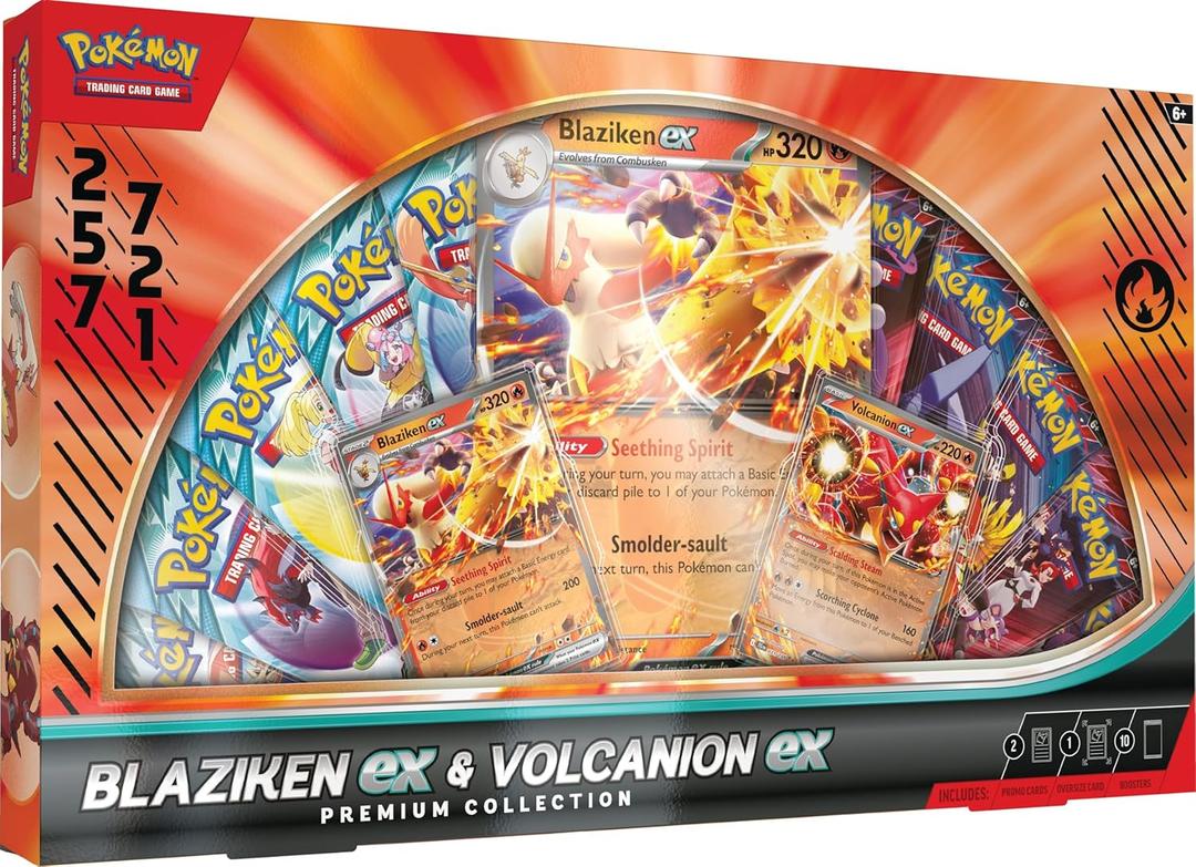 Pokmon TCG: Blaziken ex & Volcanion ex Premium Collection - 2025 Amazon Holiday Exclusive