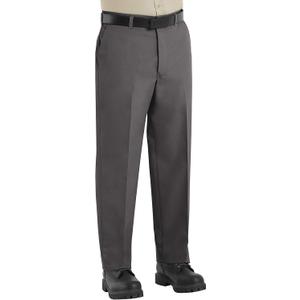 Red Kap Men's Wrinkle-Free Regular Fit Twill Blend Work Pants (28W x 30L, Black)