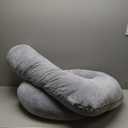 Momcozy Pregnancy Pillows for Sleeping, U Shaped Full Body Maternity Pillow with Removable Cover - Support for Back, Legs, Belly, HIPS for Pregnant Women, 57 Inch Pregnancy Pillow for Women, Grey