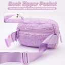 Uygafly Birthday Gift for Kids Teen Girls - Graduation Gifts for Girl,Personalized Fanny Pack Crossbody Bag Purse for Preppy - Gift for 6-10 Year Old Girls - L,Lavender