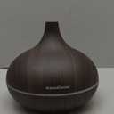 InnoGear Aromatherapy Diffuser & 10 Essential Oils Set, 400ml Diffuser Ultrasonic Diffuser Cool Mist Humidifier with 4 Timers 7 Colors Light Waterless Auto Off for Valentine's Gift, Dark Wood Grain