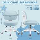 Primy Kids Desk Chair, Pink Study Chair for Boys Girls with Height Adjustable, Swivel Mesh Task Student Chairs for 4-12, Growing Teen Office Chair for Home/School/Office(Light Blue)