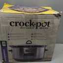 Crock-Pot Large 8-Quart Programmable Slow Cooker with Auto Warm Setting Black Stainless Steel