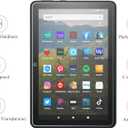 Ailun Screen Protector for Amazon Kindle Fire HD 8/8 Plus/Kids [8 inch] 2022&2020 Released - 0.33mm Tempered Glass, Ultra Clear, Anti-Scratch, Case Friendly