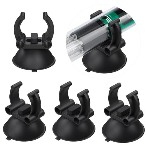 Pawfly 12 Pack Aquarium Heater Suction Cups Suckers with 0.95 Inch Clips Black Standard Heating Rod Holders Clamps for Fish Tanks (Not for Airline Tubing), 1.3 Inch