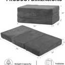 Erament 6-Inch Tri-Fold Mattress Full Size, Covertible Sofa Bed Foldable Futon Mattress with Handles & Non-Slip Bottom, Removable Machine Washable Corduroy Cover for Guest, Camping, Dorm
