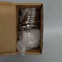 BlastHome Luxury Curtain Rings  Premium Metal with Quiet, Smooth, Removable Nylon Inserts  Pinhooks and Clips Included  1 1/2" Inside Diameter  18 Rings for Two Standard Curtains Brushed Nickel