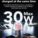 Retractable USB C Charger Wall Plug with 35.5in/90cm Type C Cables Cords,40W Fast Charging Foldable Block Multi Charger for All Devices for iPhone 17/16/15/14/13/12,iPad,Galaxy,Pixel
