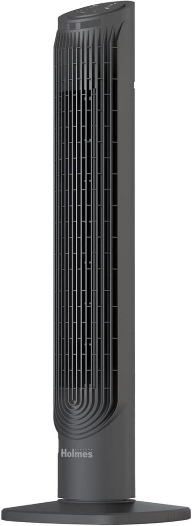 HOLMES 36" Slim Tower Fan 6 Speeds, 4 Modes, Power Breeze, 75 Oscillation, Timer, Quiet, Easy-Clean Blade, Remote Control