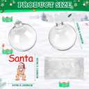 6 Set Funny Christmas Ornaments Kit 2025 Santa Claus Gag Ball Gifts Plastic Fillable Ornament Funny Hilarious Prank Inappropriate Naughty Ball Christmas for Adults Tree Hanging Decoration, 3.94 Inch