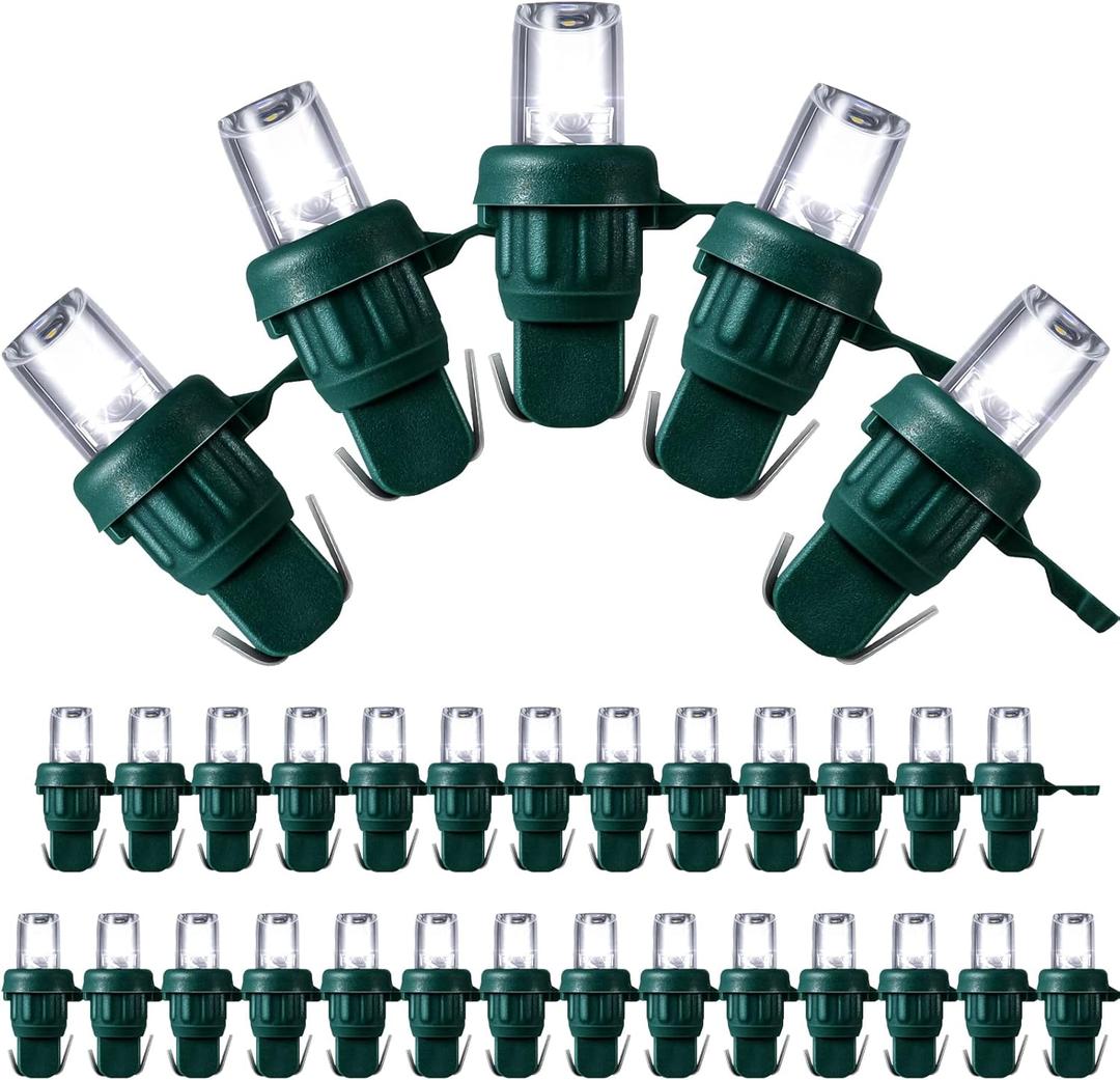 Honoson LED 5 mm Christmas String Lights Replacement Bulbs LED Wide Angle Wire Light Set Indoor Outdoor Home Decor Festival Decorations for Xmas Tree Lights(Cold White Bulb,120 Count)