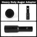 23-053 Heavy Duty 2" Auger Adapter Coupler - CNC Machined Carbon Steel, Fully Welded - Female Round to Male Hex for Skid Steer, Tractor, Digger, Power Head, Fits Standard 2" Hex Auger Drill Bit