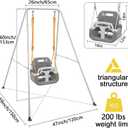 2 in 1 Toddler Swing Jumper with Frame, Outdoor, Indoor, Baby Swing with Safety Belt for Indoor and Outdoor Use, Foldable Metal Stand & Clear Instructions, Easy to Assemble