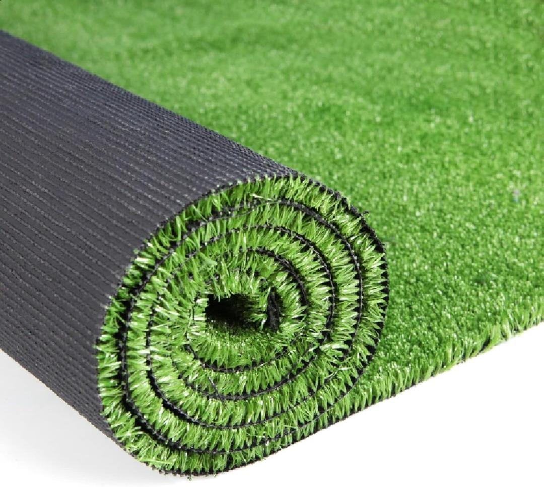 Artificial Grass Turf, 10ft x 10ft 0.4" Pile Height, Indoor Outdoor Fake Astroturf Rug Carpet Mat for Balcony Decor Backyard Patio Backdrop Fence Wall Decorations Dogsgs