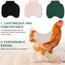Gosknor 3pcs Chicken Saddle for Hens, Comfortable Hen Aprons Chicken Back & Side Protector Outdoor Poultry Feather Protector Accessories (Green, Black, Khaki)