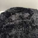 JOLLYVOGUE Calming Dog Bed Medium Size Dog, Anti-Anxiety Donut Medium Pet Bed, 31 inches Fluffy Faux Fur Round Cat Bed, Fits up to 45 lbs Pets (Black) (31.0"L x 31.0"W x 8.0"Th)