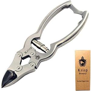 Toenail Clippers for Thick Ingrown Toenails - Professional Podiatry Nail Cutter Fingernail Clipper Trimmer Heavy Duty Surgical Grade Stainless Steel Men Seniors Adults Podiatrist Tool Krisp Beauty