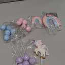 Unicorn Cake Topper Rainbow Unicorn Flower Cake Decorations with Pearl Balls Butterflies Cake Toppers for Girls Kids Women Birthday Party Groovy Boho Rainbow Unicorn Party Supplies