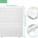 Changshade 6-Pack Pleated Paper Temporary Shades Cordless Light Filtering Cut to Size Temporary Paper Blinds for Indoor Windows of Office, Bedroom, Bathroom, Living Room, 24" W x 72" H, White, 24" x 72"-6PC