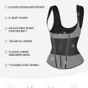 FeelinGirl Waist Trainer for Women Tummy Control Waist Cincher Belt Workout Body Shaper Vest with Adjustable Shoulder Strap