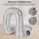 Dryer Vent Hose for Tight Space, 90 Degree Dryer Vent Elbow with Wall Plate, 8ft Hose & Seal Kit  Fits 4" Dryer Ducts, Quick Connect & Disconnect, Space-Saving and Makes Vent Cleaning Easier